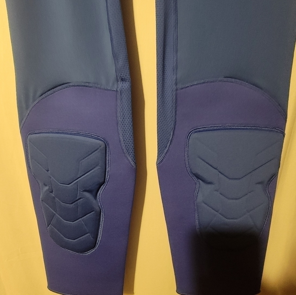 Nike NBA Pro Hyperstrong Padded Tights Pants 3/4 Blue Player Issued Size 2XL-T - Picture 2 of 8